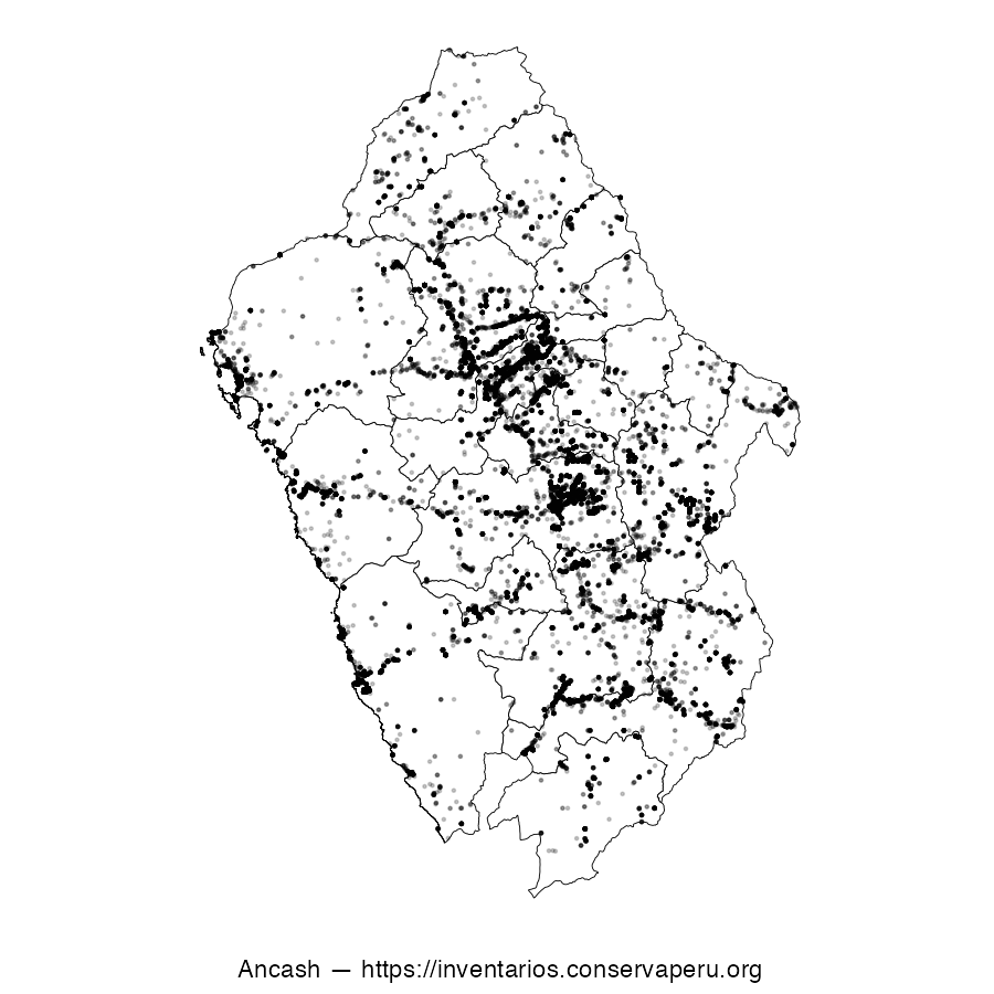 Distribución de Especies en Ancash