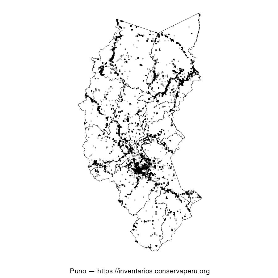 Distribución de Especies en Puno